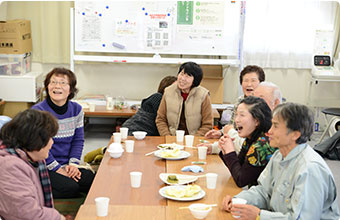 福田町南仮設住宅にて