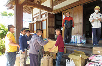 災害活動拠点となった西福寺